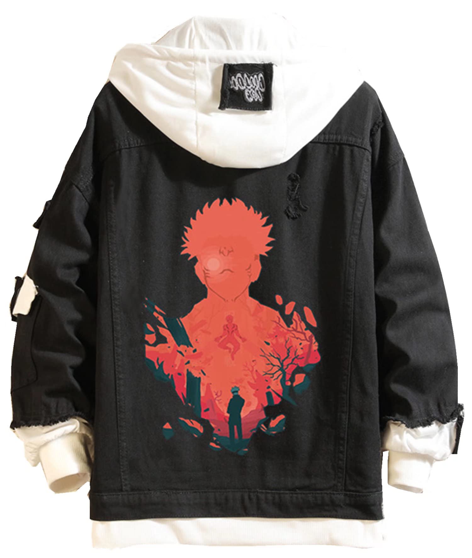 Buy Manga Jujutsu Kaisen Black Denim Hoodies Fushiguro Megumi Jean