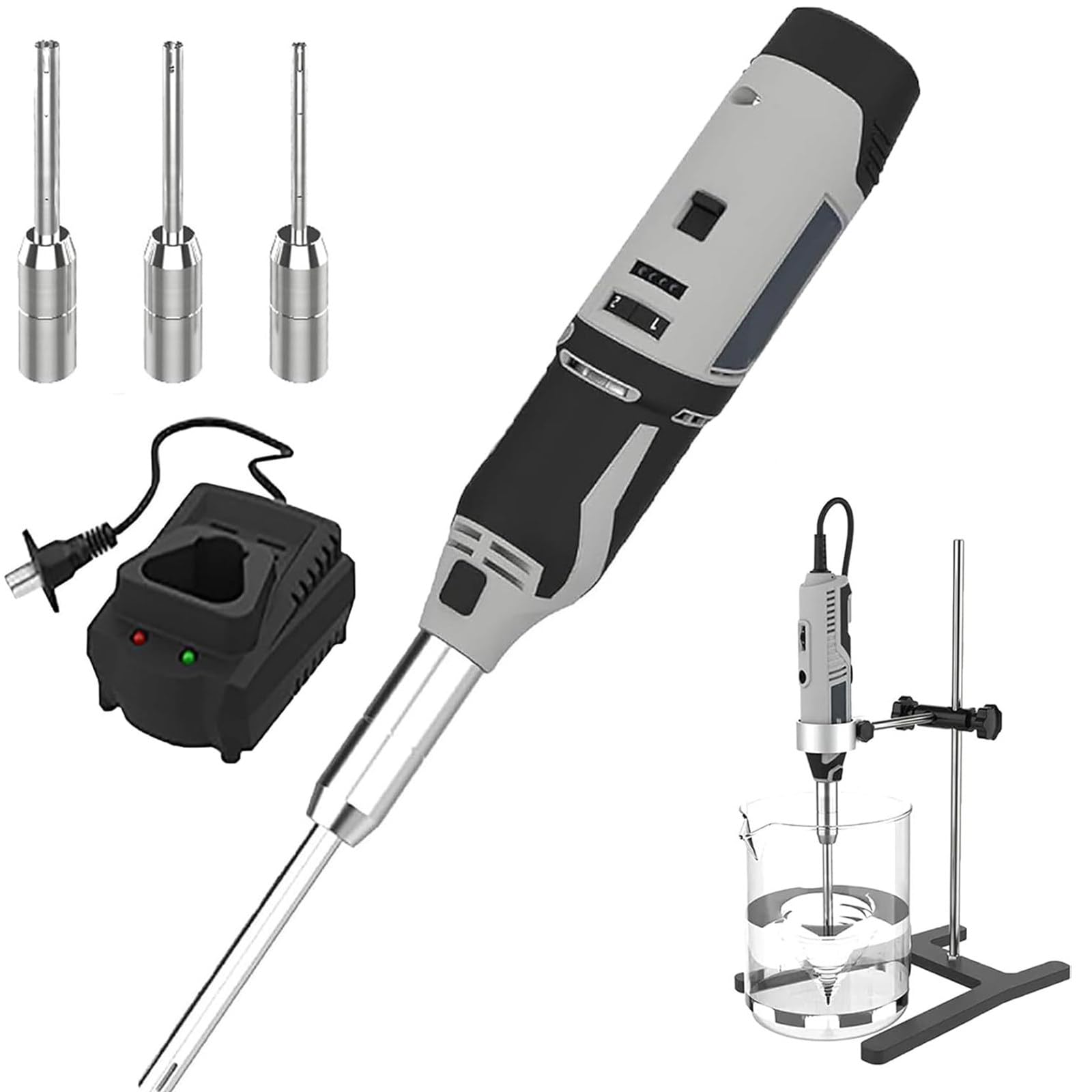 Homogeneizador de tejidos de laboratorio, dispersión de alta velocidad de 0,5-250 ml, cabezales de trabajo de 6/8/10 mm, soporte en H ajustable de 6 velocidades, para cosméticos y medicina alimentaria