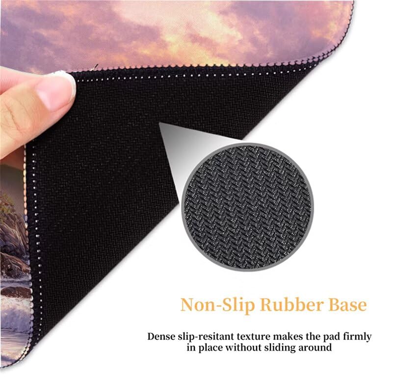 Tapis de souris XXL 900x500x3mm imperméable motif mer et phare G1-445