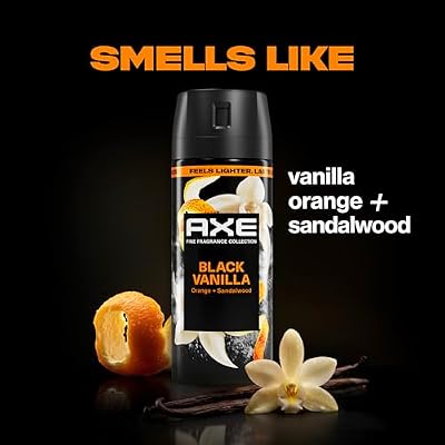 AXE Fine Fragrance Collection Body Spray Black Vanilla 72 Hour Freshness Aluminum Free 2.9 oz