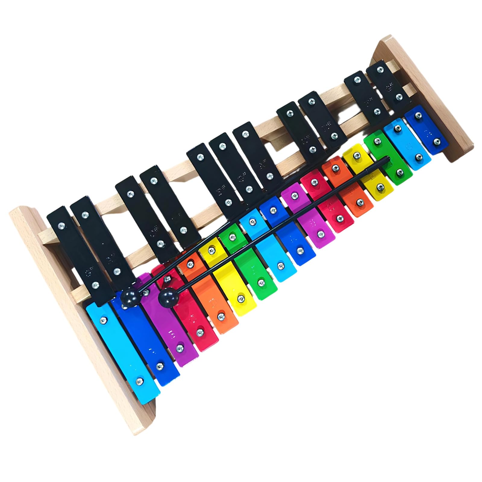 27 nut glockenspiel ksylofon z kolorowymi żelaznymi kluczami, orfowy instrument perkusyjny dla młodych muzyków, muzyczna zabawka edukacyjna z młotkiem