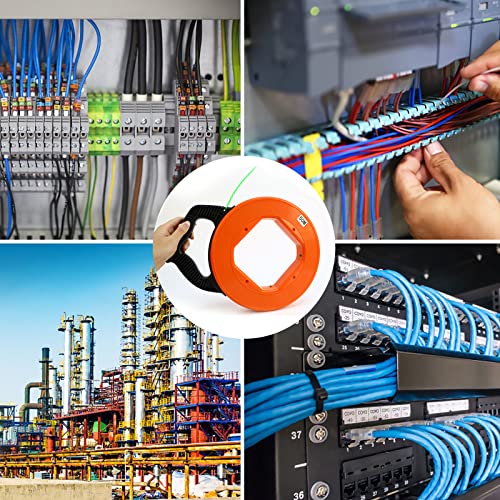 Kabeleinziehhilfe, Einziehspirale Polyester Einziehdraht mit 2 Führungsfeder Kabeleinziehhilfe Einziehhilfen Durchmesser 4,5mm für Einzugsband zur Kabelverlegung Leerrohr (50m Set)