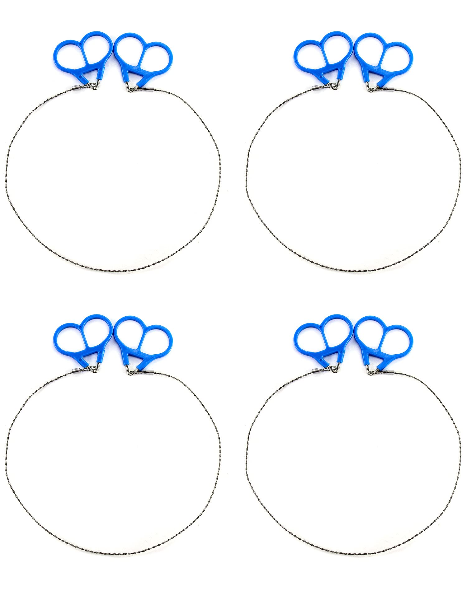 QWORK® 4 pezzi Sega a filo, Sega a Catena in Acciaio Inossidabile da 52 cm, Per Il Taglio di Alberi, Attrezzatura per zaino in Spalla, Camping, Hunting, Hiking