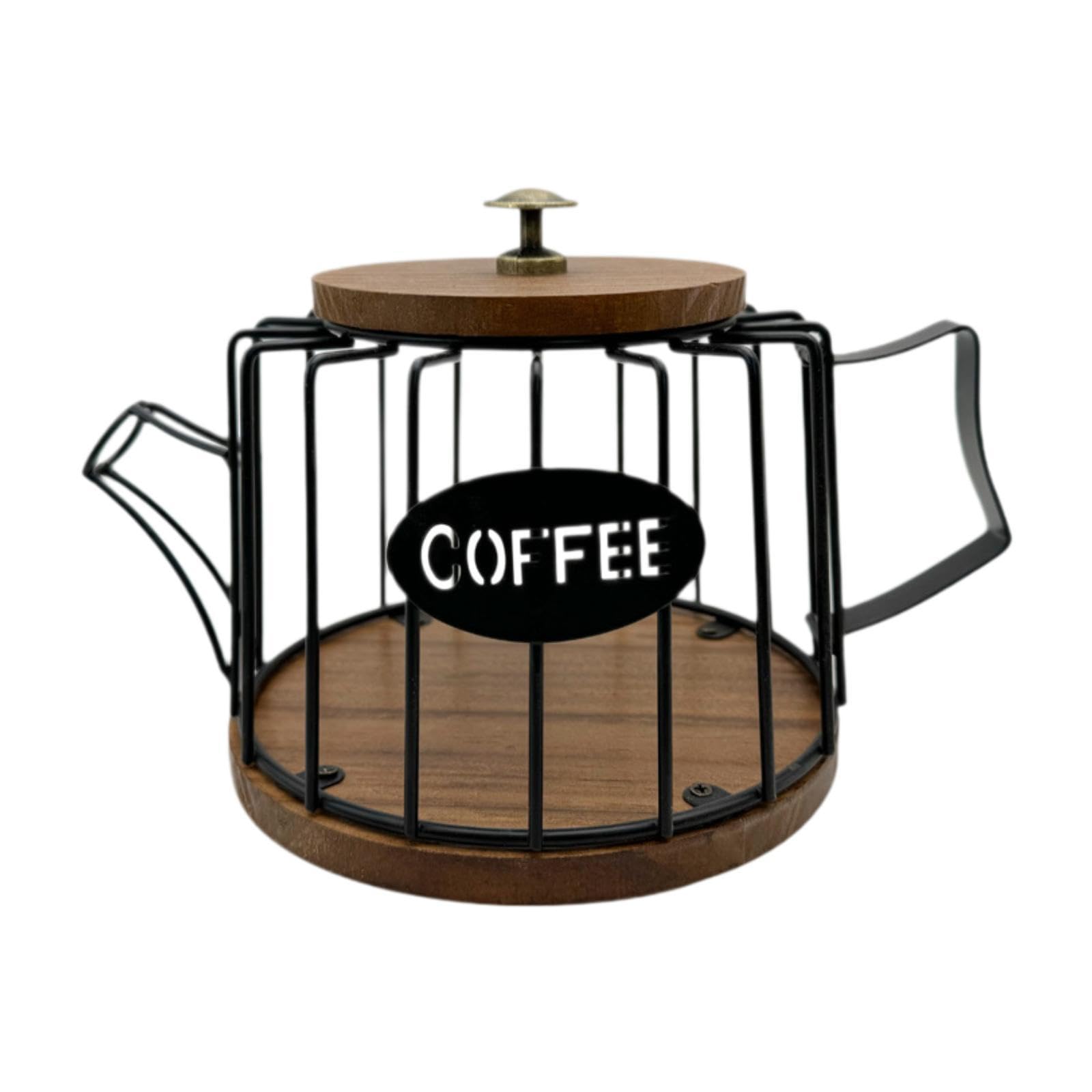 Porte-capsules de café en bois noir haut de gamme pour comptoir de cuisine