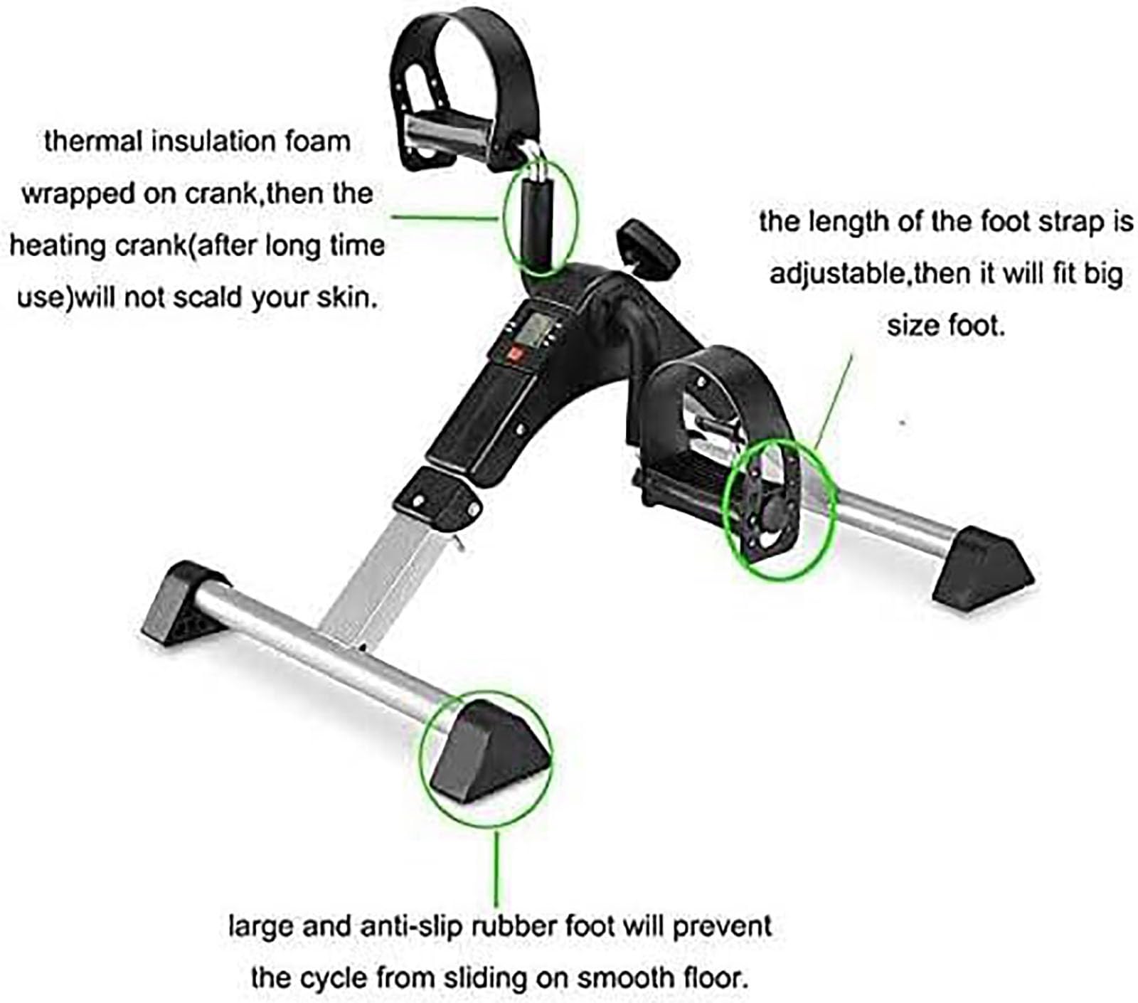 Mini rower treningowy, przenośny domowy pedał do ćwiczeń, siłownia, nogi, ramię, z wyświetlaczem cyfrowym, sprzęt rowerowy do domu, biura, osób starszych, fitness