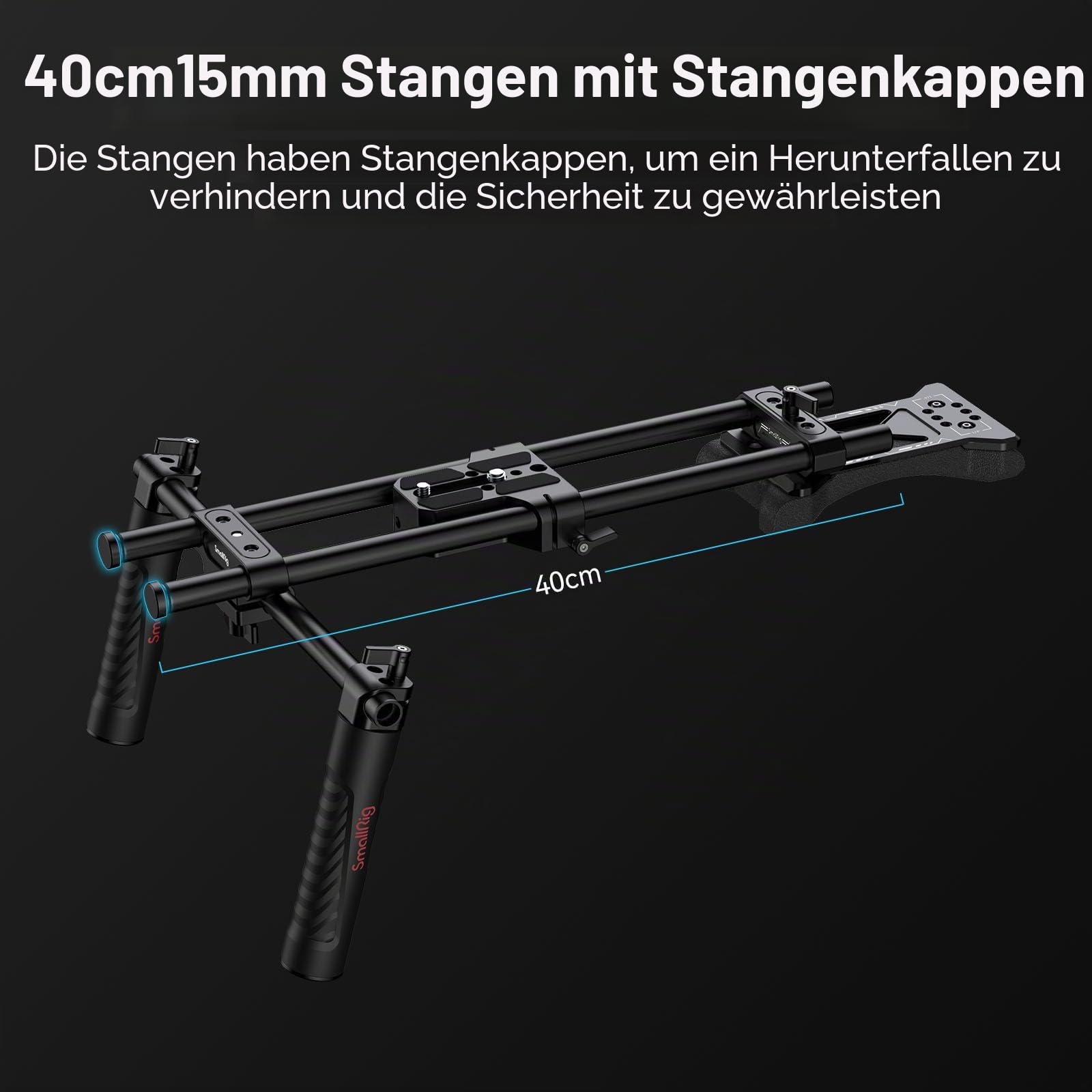 SMALLRIG Camera Shoulder Rig Basic Schulterset für DSLRs und spiegellose Kamera-Rig, Schulter-Rig mit Universal-Grundplatte - 2896C