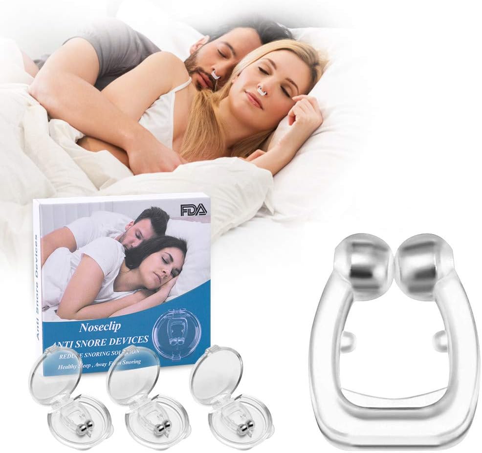 Anti Snore Devices, 2019 New Version 3Pcs Anti Snore Nose Clip, Snore Stopper Snoring Relief Nasal Dilators, Nasal Dilator Snoring with Magnets for Promotes Breathing and Comfortable Sleep.