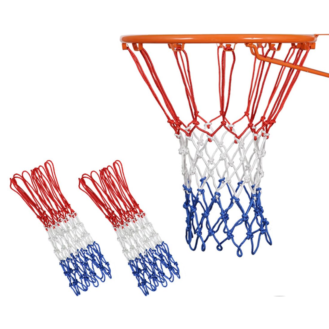 ZYBHMJE Heavy Duty Basketball Net Replacement All Weather Basketball Net Fits Standard Indoor or Outdoor, 12 Loop
