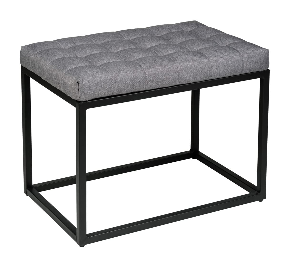 Banc avec assise rembourrée WENKO Amandola, acier noir et gris