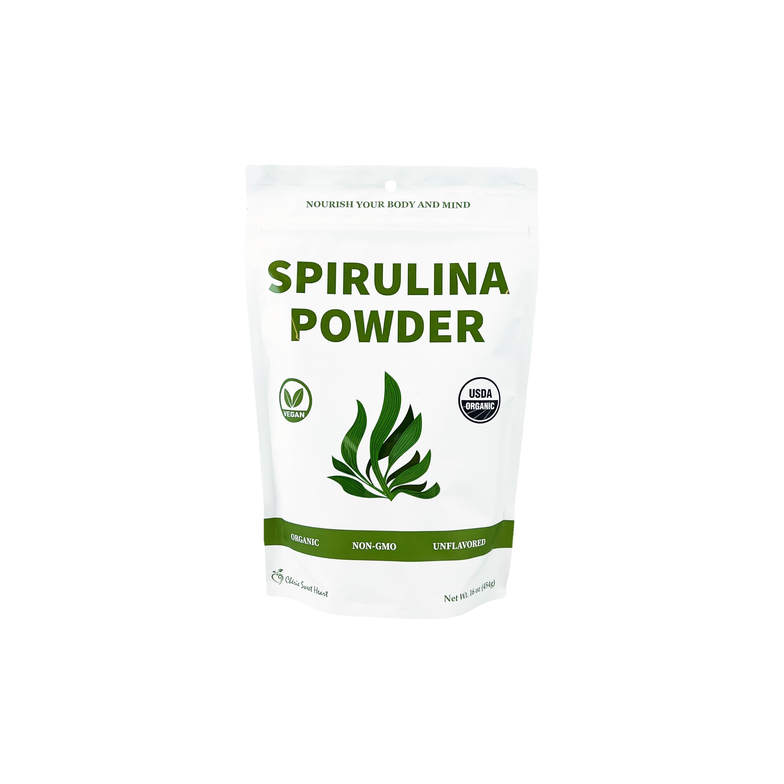 Chérie Sweet Heart Spirulina Powder (Organic), 1 Pound