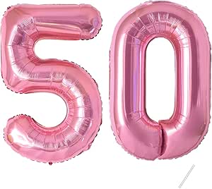 Palloncini Compleanno 50 Anni-40 Pollici-Decorazioni Compleanno Di Un Ragazzo E Una Ragazza Di - Foto 8