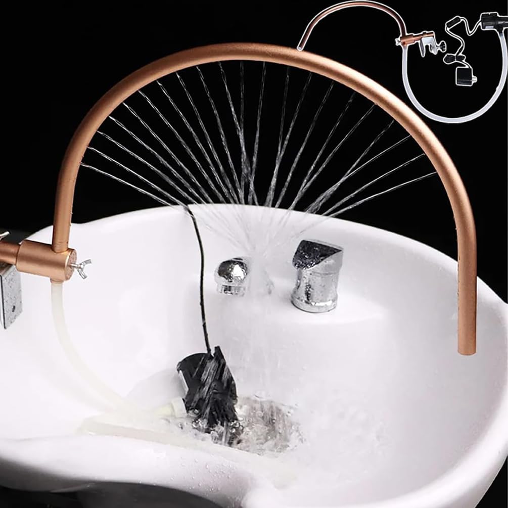 Head Spa Water Circulation Frame, Japanese Head Spa, 180° Arc Design, 21 Water Outlet Holes, Massage Salon Equipment, Head Hair Salon Water Circulation Waterfall Basin Attachment Rack