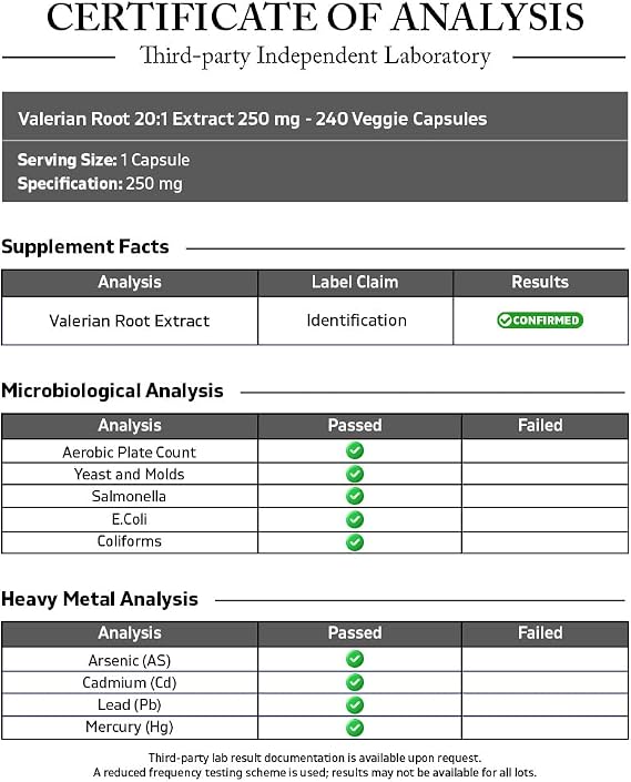 Vitamatic Valerian Root 20:1 Extract 250 mg, 240 Capsules