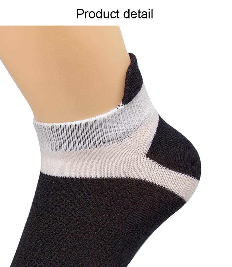 HONOW Women's Low Cut Toe Socks Ankle Cotton Running Socks(Pack of 5/6): Color 29 (Ankle Length)