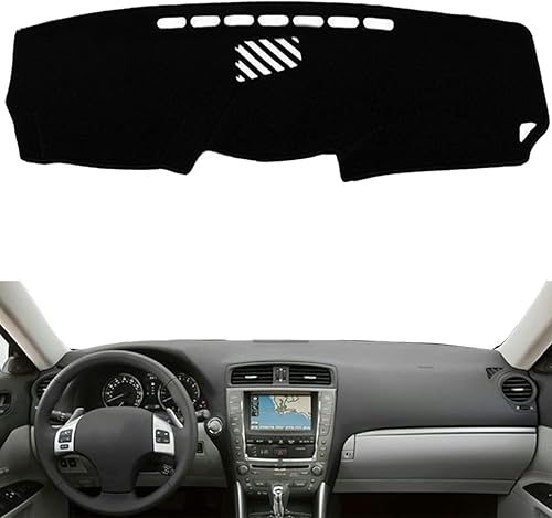 Tapete para cubierta de tablero compatible con Lexus is-F IS250 IS350 IS300 2006-2013 con volante a la izquierda