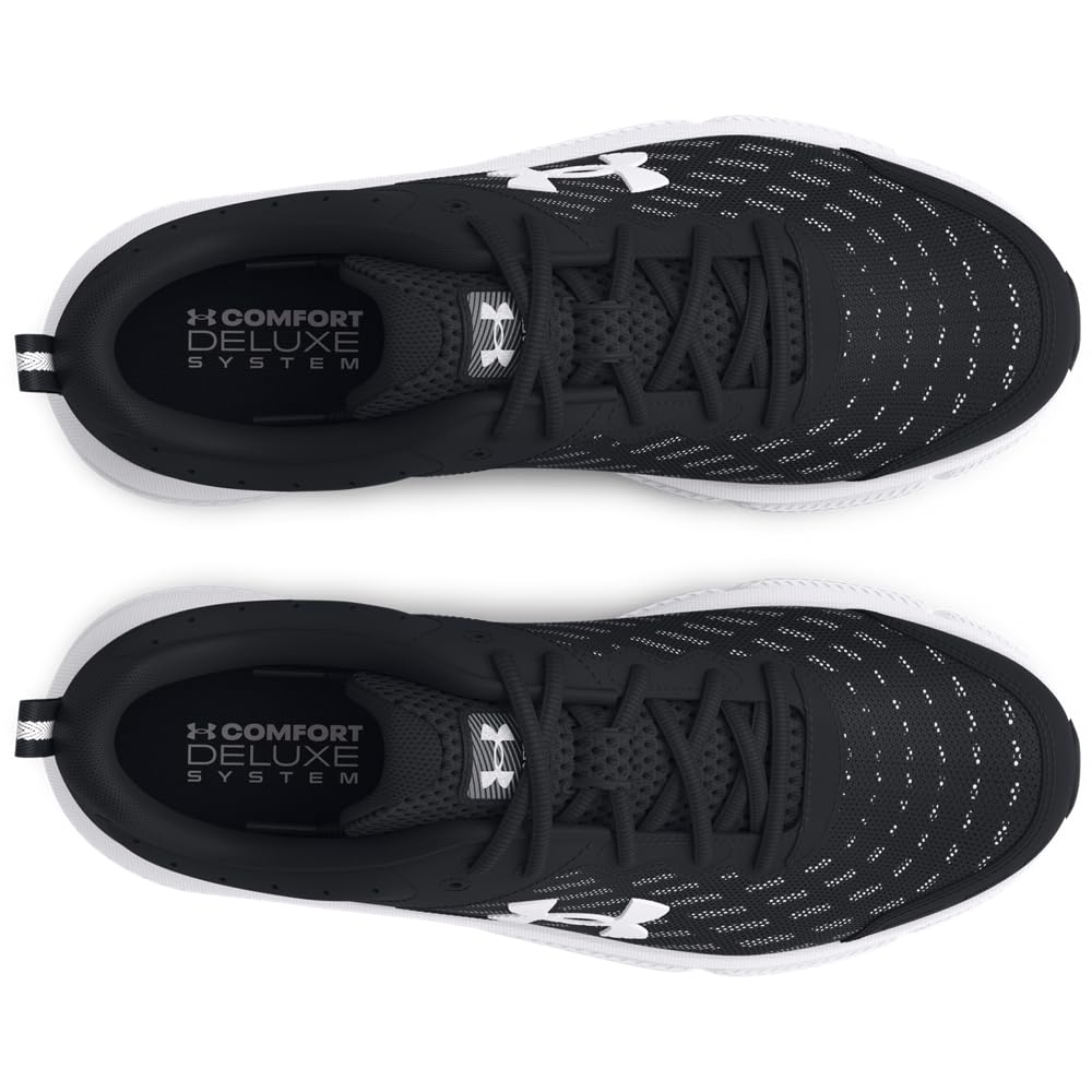 Under Armour Ua Charged Assert 10, Scarpa da corsa Uomo, Black Black White, 43 EU