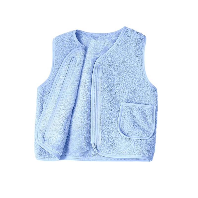 Baby Girls Boys Sherpa Fleece Vest Toddler Lightweight Fall Winter Warm Sleeveless Outerwear Jacket with Pockets