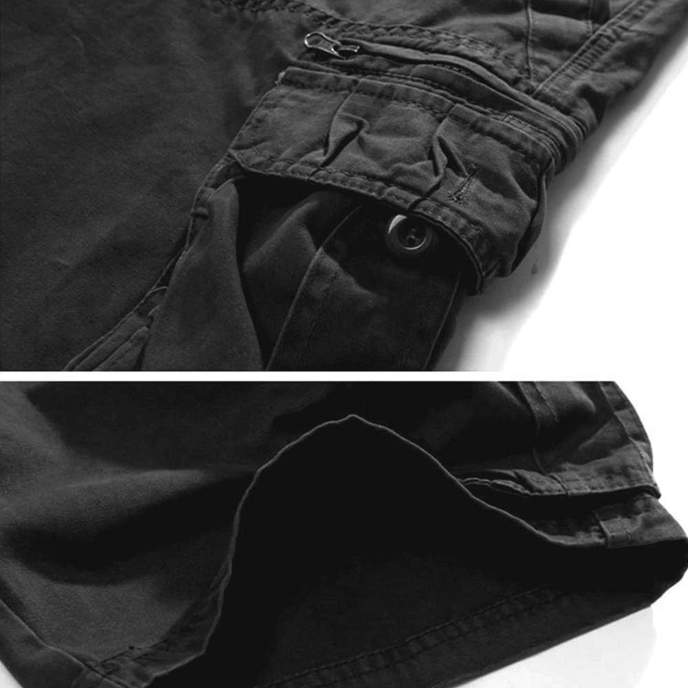 AKARMY Men's Lightweight Multi Pocket Cotton Casual Cargo Shorts,Outdoor Twill Camo Shorts with Zipper Pockets(No Belt) - Image 7