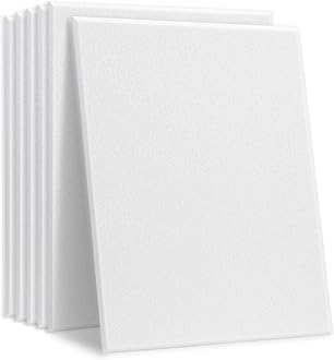 HyFanStr Sound Proofing Panels for Studio, Acoustic Panels Sound Treatment, Self Adhesive Sound Absorbing Panels Foam Tiles for KTV Bedroom Recording Offices Wall White 6 Packs