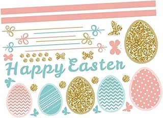 Amosfun Decoração Do Chão Decoração Do Coração Adesivos De Parede Removíveis Decoração Para Casa Coelhinho Da Páscoa Decalques Adesivo De Parede Páscoa Adesivo De Janela Decore Coelho