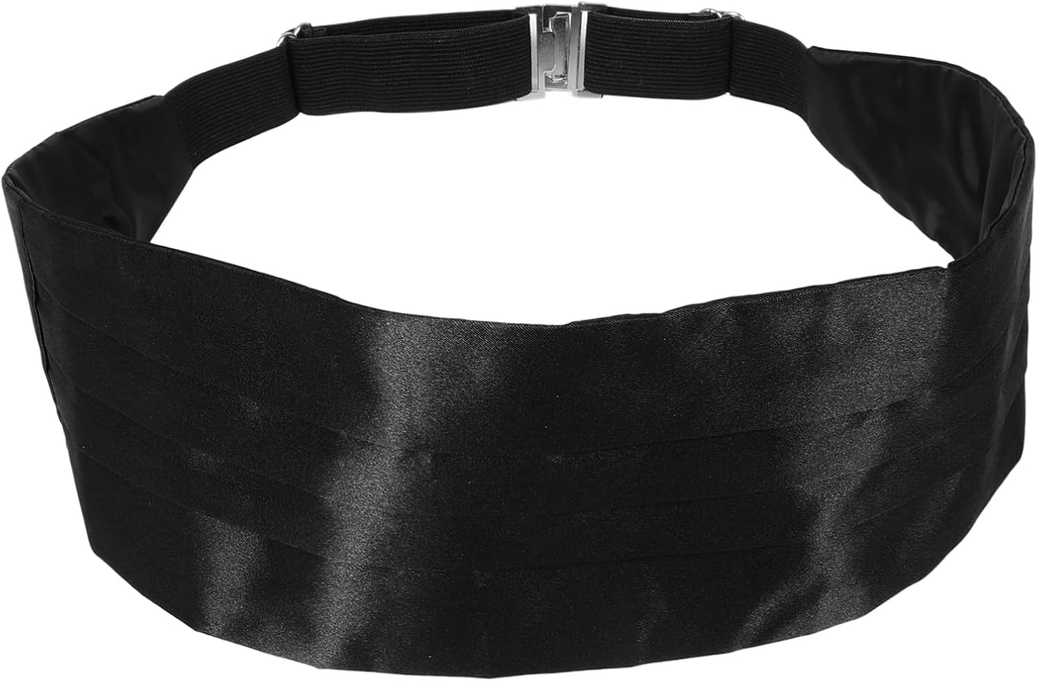 Beavorty Men's Satin Cummerbund Set Adjustable Belt Pre-tied Bow Tie and Pocket Square for Formal Occasions Weddings and Performances