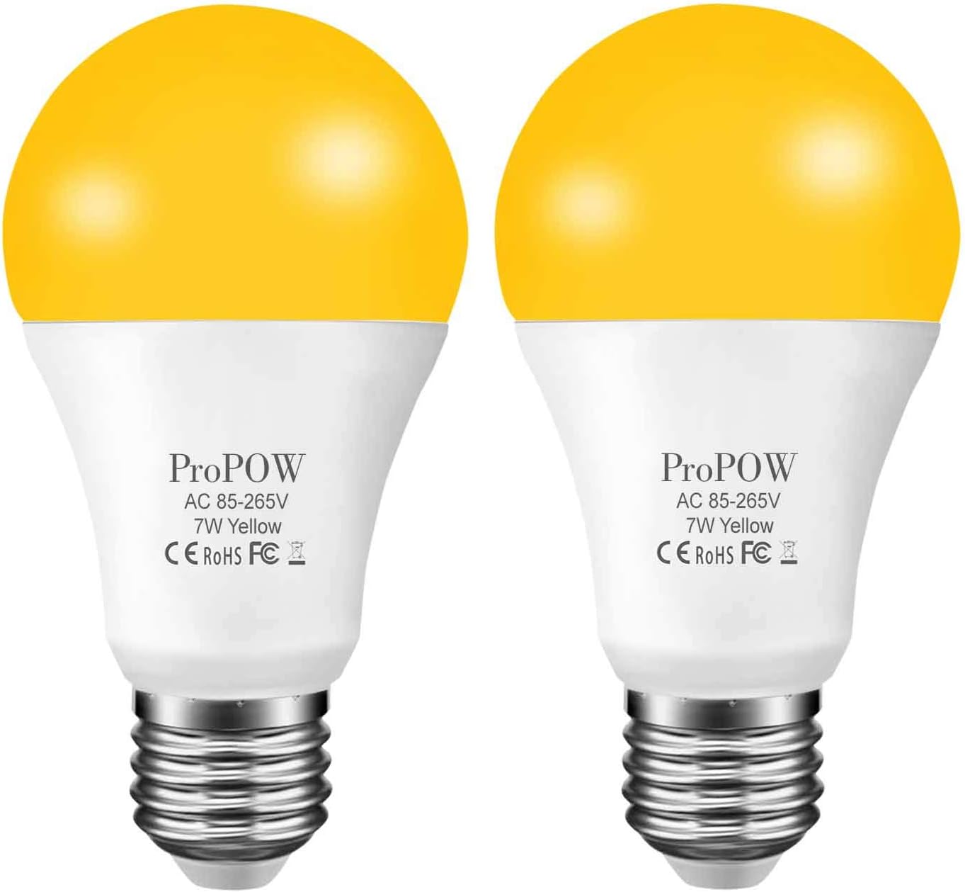 LED Amber Light Bulbs, A19 9W(60W Equivalent) 2000K Amber Yellow LED ...