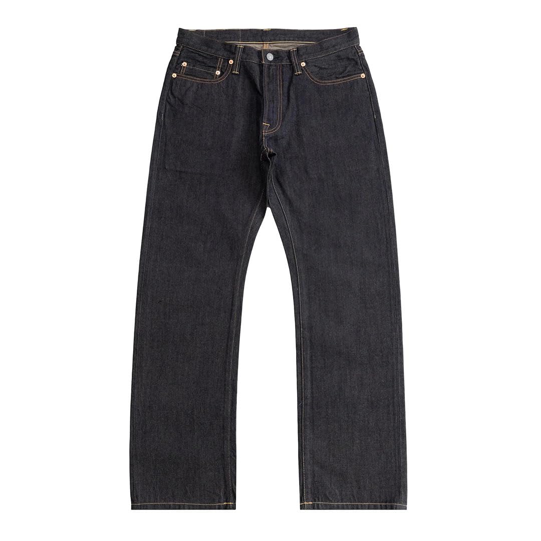 Mens Lightweight Denim Jeans - Straight Leg Relaxed Fit Casual
