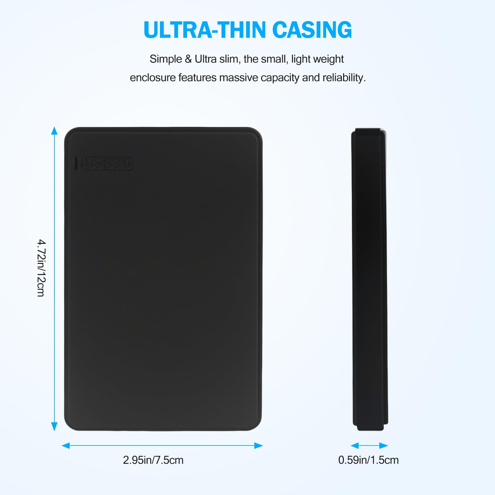 Disco duro externo portátil ultradelgado de 2.5 pulgadas y 1 TB USB 3.0 HDD de almacenamiento compatible con PC, computadora de escritorio, portátil, MacBook, Chromebook, Xbox One, HDDRBUSB3.0