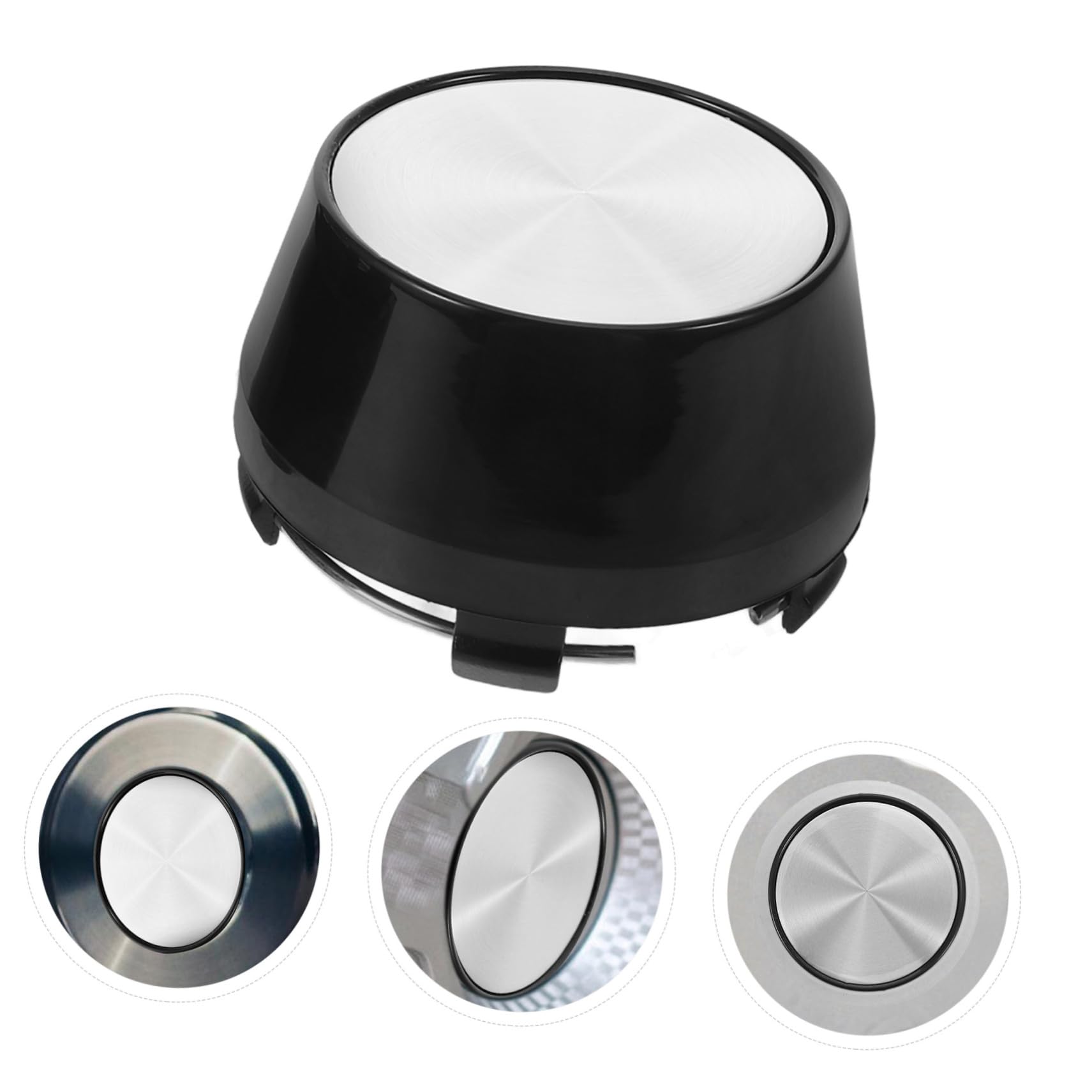 GLEAVI 4pezzi Coprimozzi Ruota Coprimozzi Ruota Auto Veicolo Realizzati in Alluminio ABS Protezione da Sporcizia