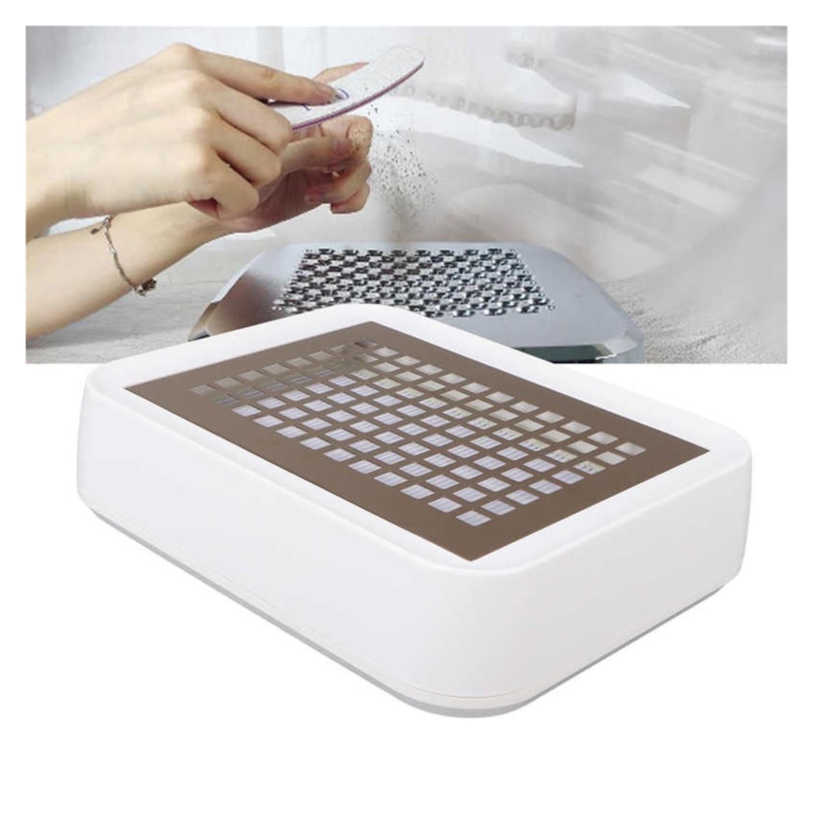 Colector de polvo para uñas, Limpiador de Arte uñas, encimera integrada, manicura ajustable, herramienta succión fuerte, aspirador Para uso doméstico
