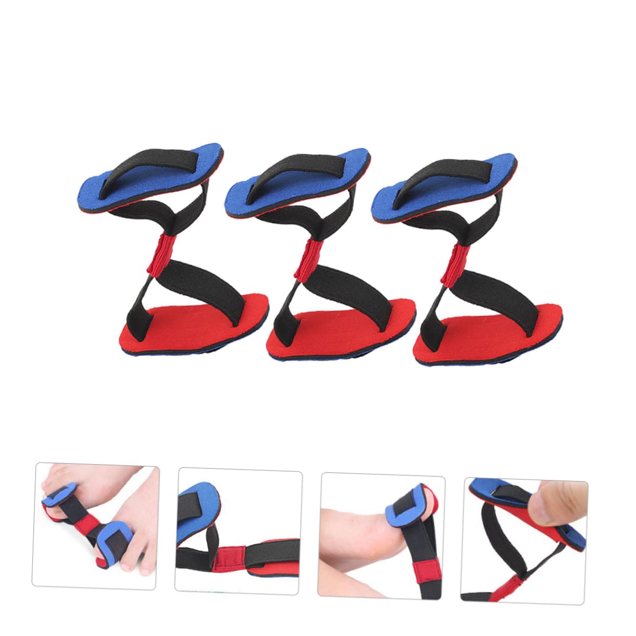 NOLITOY 2sets Hallux Belt Exercise Strap Bunion Foot Band Stretchy Elastic Comfortable for 3pcs*2