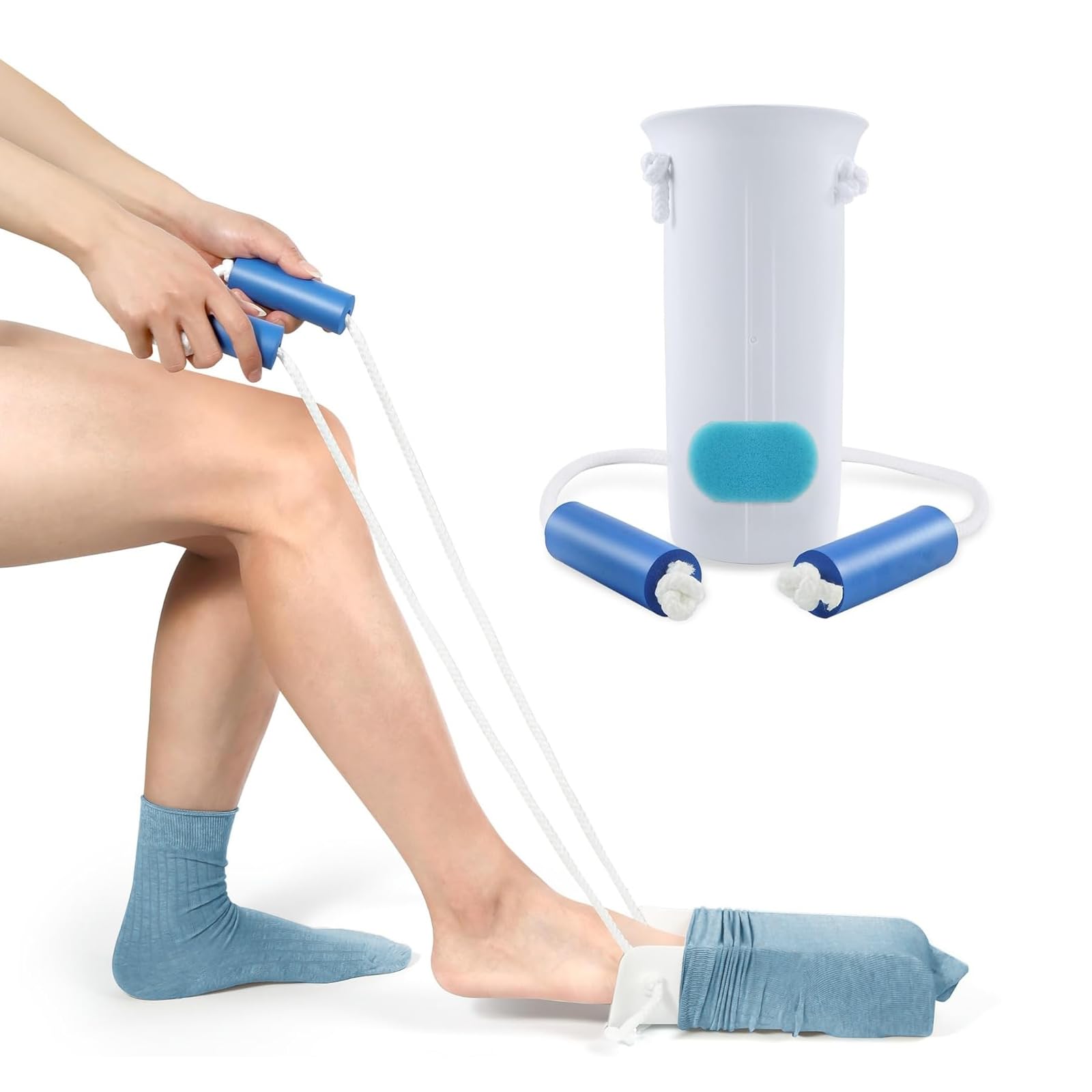 Enfile chaussette, Pour personnes âgées et handicapées, Adapté Post-Opération Coxale, Personnes Âgées, Femmes Enceintes & Personnes à Mobilité Réduite