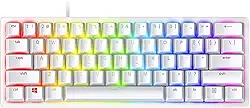 Teclado Mecânico Gamer Razer Huntsman Mini-Click Optical Purple Switch, Mercury Branco