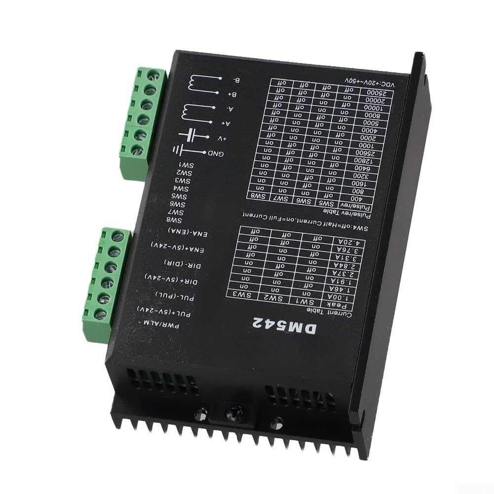 DM542 Pilote de moteur pas à pas, pour moteurs hybrides de 57 mm-86 mm, numérique pour contrôle DSP avec 128 micropas, courant max 4,2 A