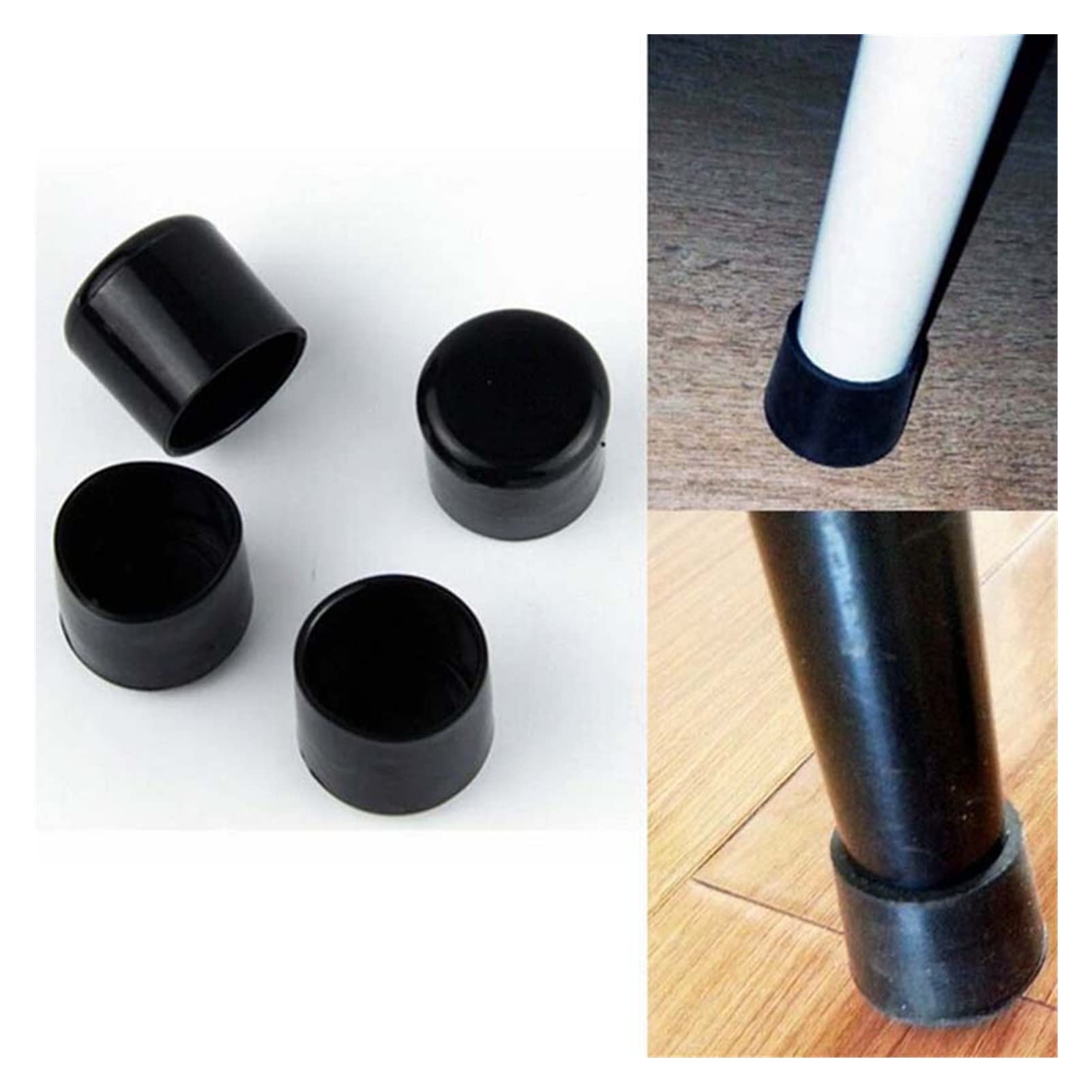 Copper Furniture Leg Caps - Metal Floor Protectors For Table & Chair Feet (Gold)