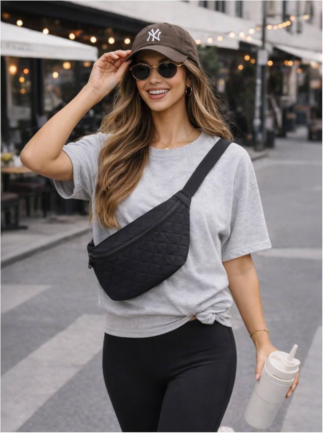Nylon Crossbody Bags for Women Small Quilted Sling Bag Lightweight Bag for Daily,Travel
