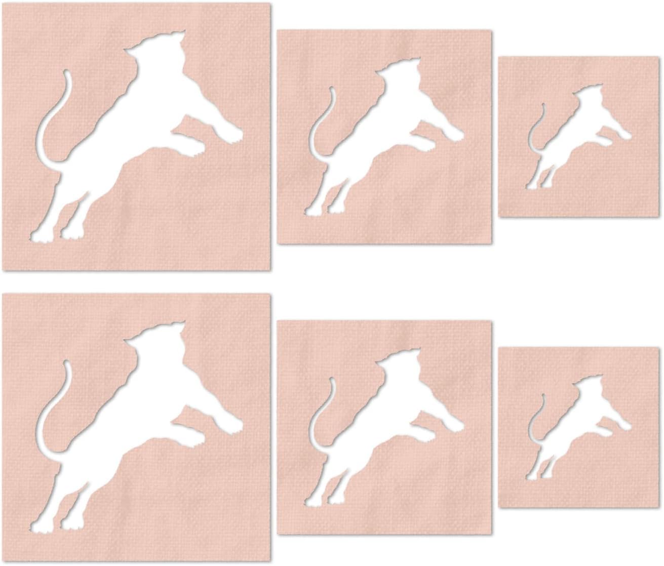 Stencil Stop Leaping Panther Stencil - Reusable for DIY Projects, Painting, Drawing, Crafts - 14 Mil Mylar Plastic (18 x 18 inches)
