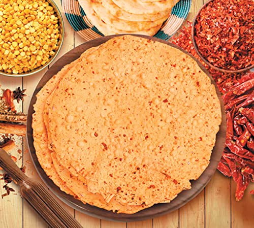 Image of JAIN'S PURE CHANA GARLIC PAPAD 200 GM- Handmade Chana Lahsun Papad (Pack of 2)