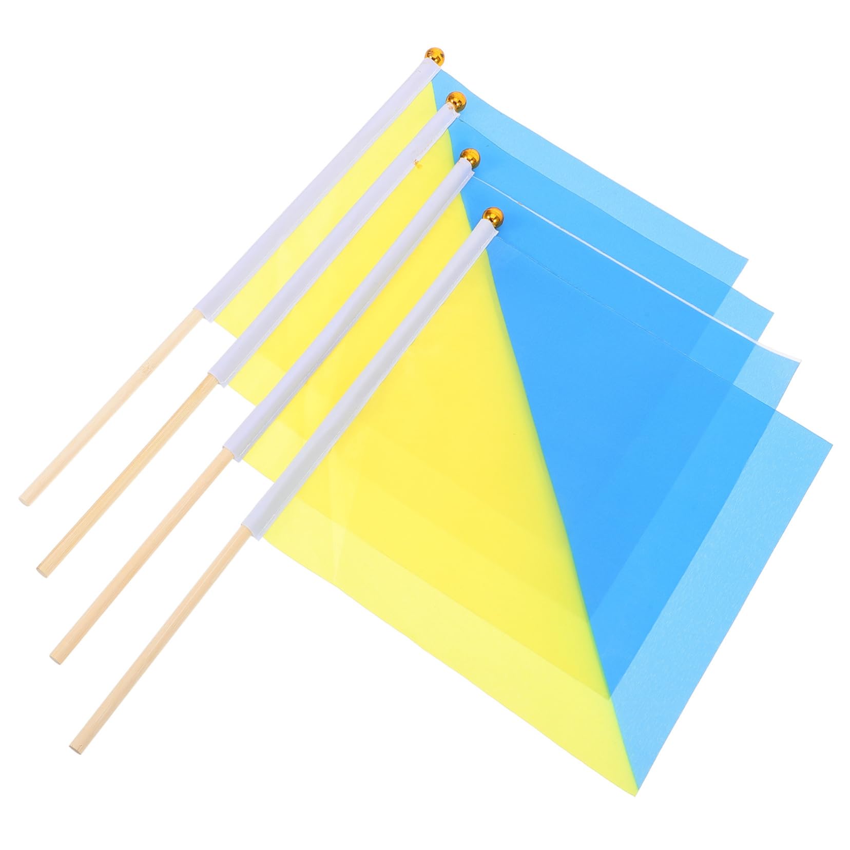 FUNOMOCYA 4Pcs Signal Flags with Thick Poles Commanding Signal Flags for Race Conducting and Performances