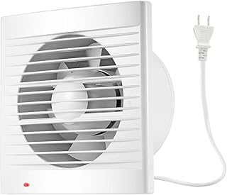 4" Exhaust Fan, 55CFM 12W Small Window Wall Mount Vent Extractor Fan for Kitchen Bathroom Workshop Garage (US Cord)