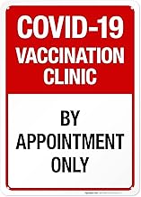 Covid-19 Vaccination Clinic Sign, Covid Vaccine Sign, 10x14 Inches, 55 mil Thick HDPS (high Density polystyrene), Made in USA