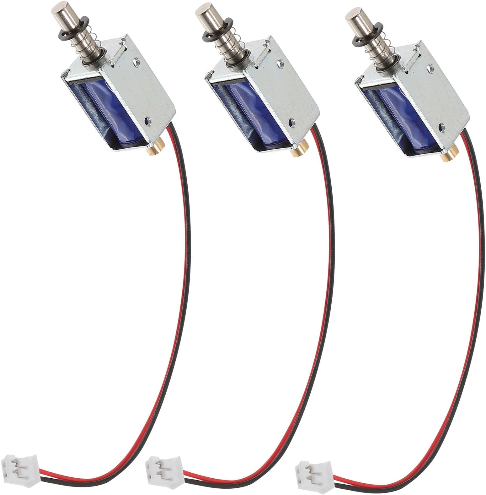 3pcs Dc 12v Mini Push Pull Solenoid Electromagnet for Linear Motion, Small Metal Electronic Parts, Industrial Electromagnet Actuator Suitable for Valve and Mechanism Applications