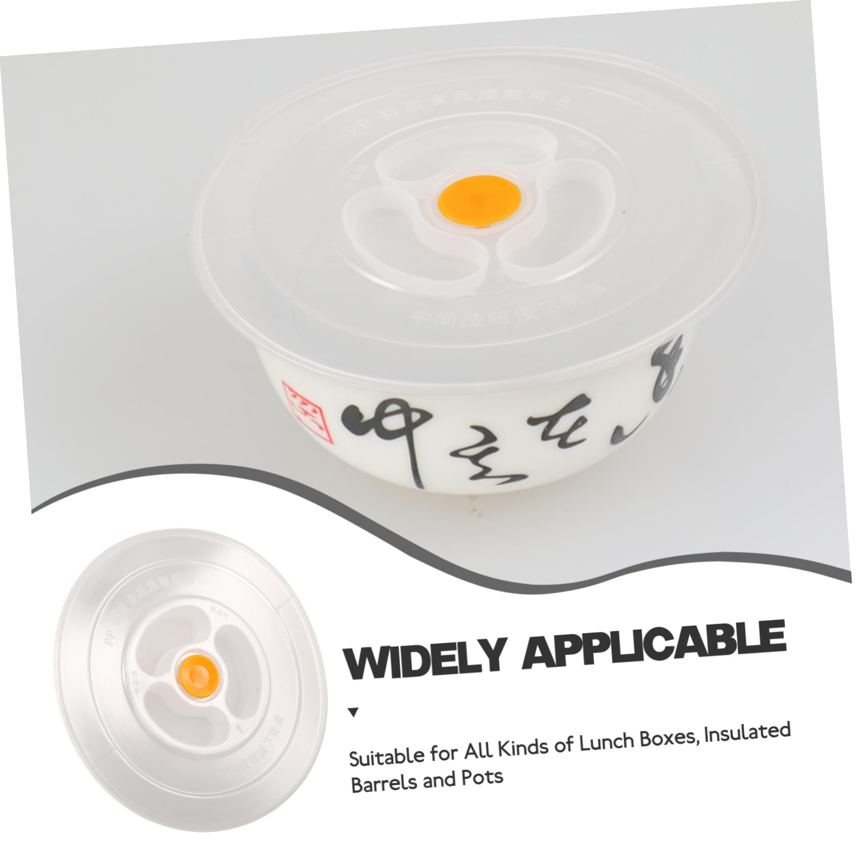 PRETYZOOM 5 Pz termica per il portapranzo coperchio rotondo della tazza per torta riutilizzabile per ciotola coperchio per ciotola Riutilizzabile