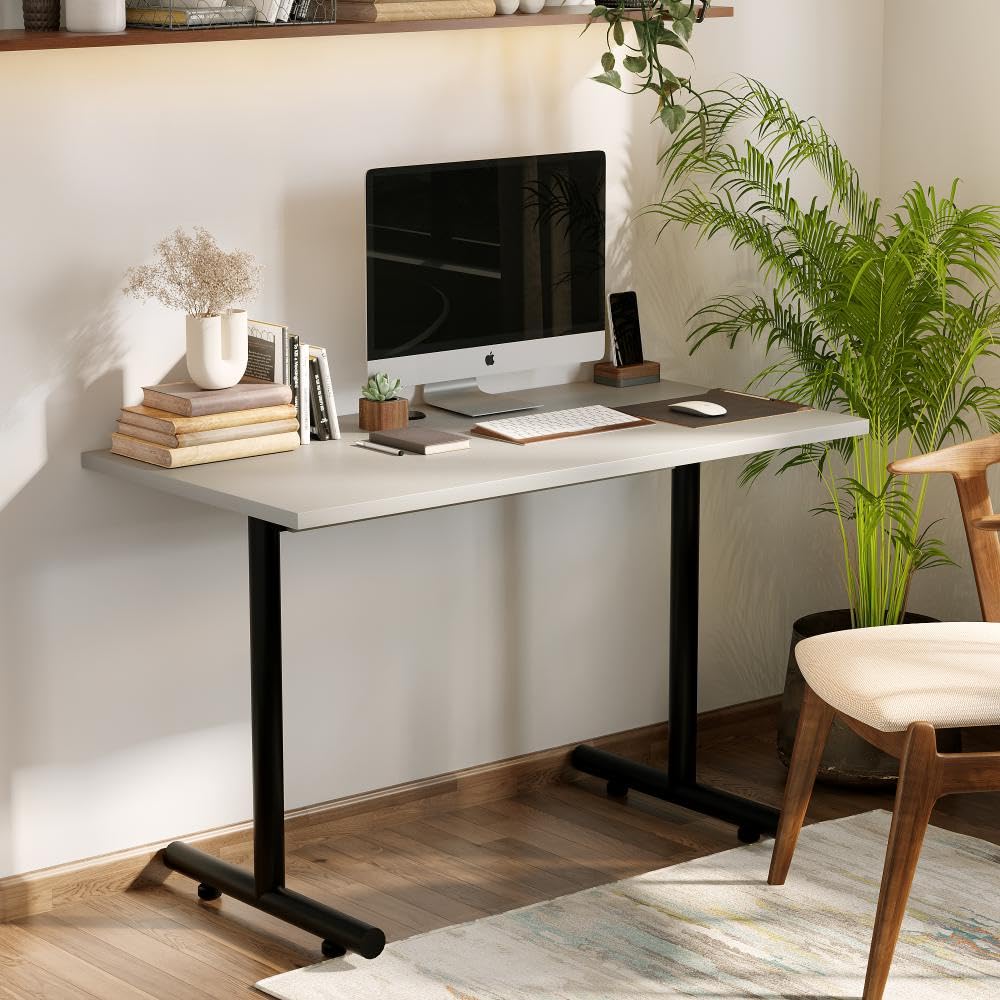 Wakefit Study Table | 1 Year Warranty | Computer Table, Office Table for Home & Office, Work Desk | Engineered Wood | Shea - Pumic Grey