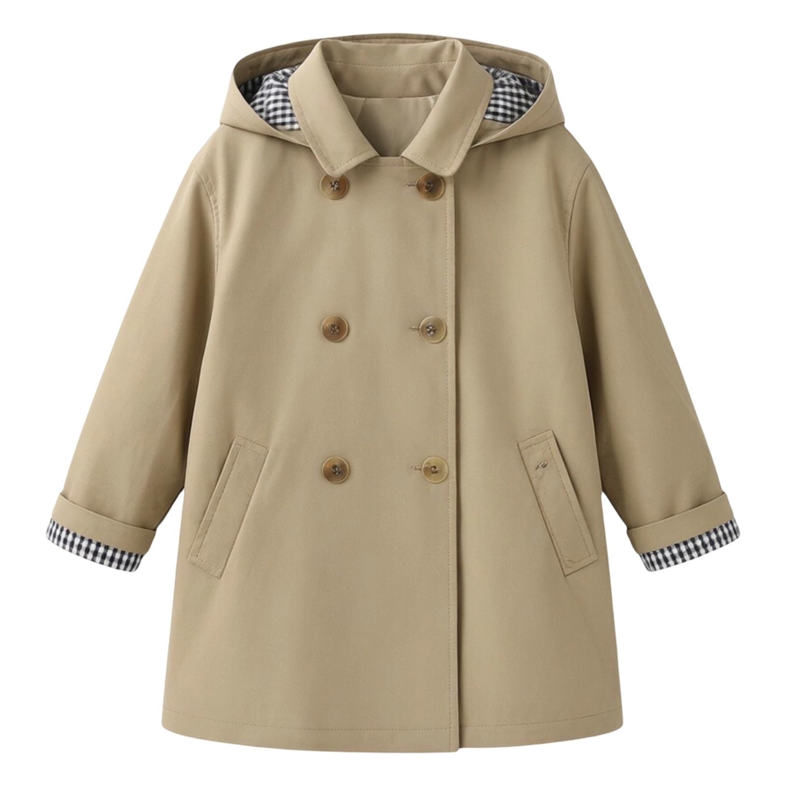 Cappotto britannico senza tempo per bambine delle elementari – Un capospalla classico per avventure quotidiane all'insegna del gioco.
