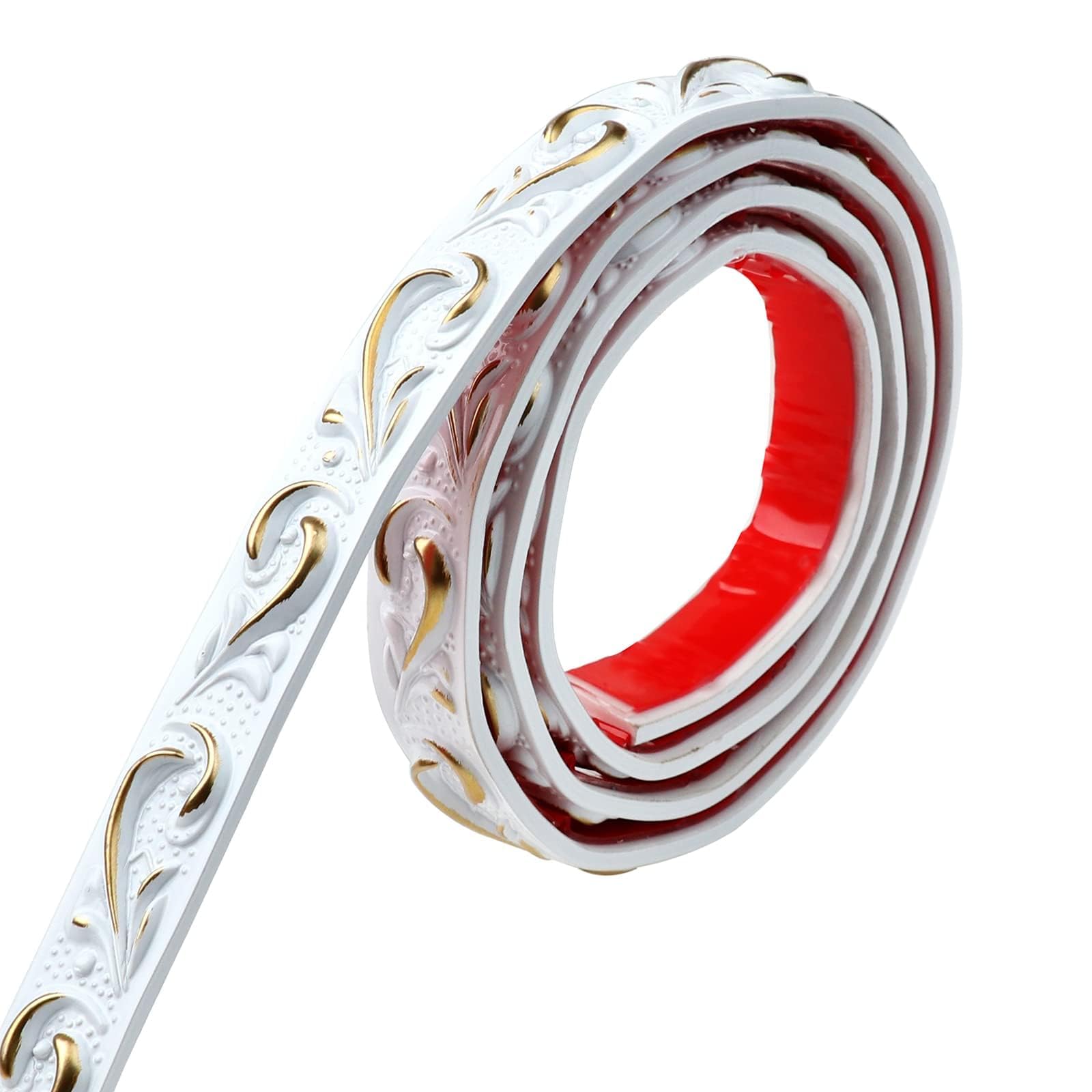 Duzzy Molding Trim Wall Trim, 16.4 Feet Self-Adhesive Flexible DIY Peel and Stick Crown Molding Ceiling Molding Suitable for Mirror Edge, TV