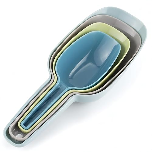 Nesting Kitchen Scoops for Ice Cubes Set of 4, Multi-Purpose