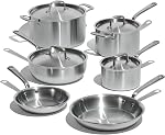 Made In Cookware - 10 Piece Stainless Steel Pot and Pan Set - 5 Ply Clad - Includes Stainless Steel Nonstick Frying Saute Pans, Saucepans and Stock Pot W/Lid - Professional Cookware - Made in Italy
