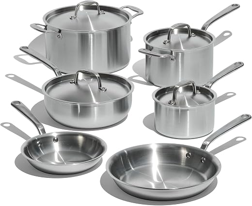 Made In Cookware | 10 Piece Stainless Steel Pot and Pan Set...