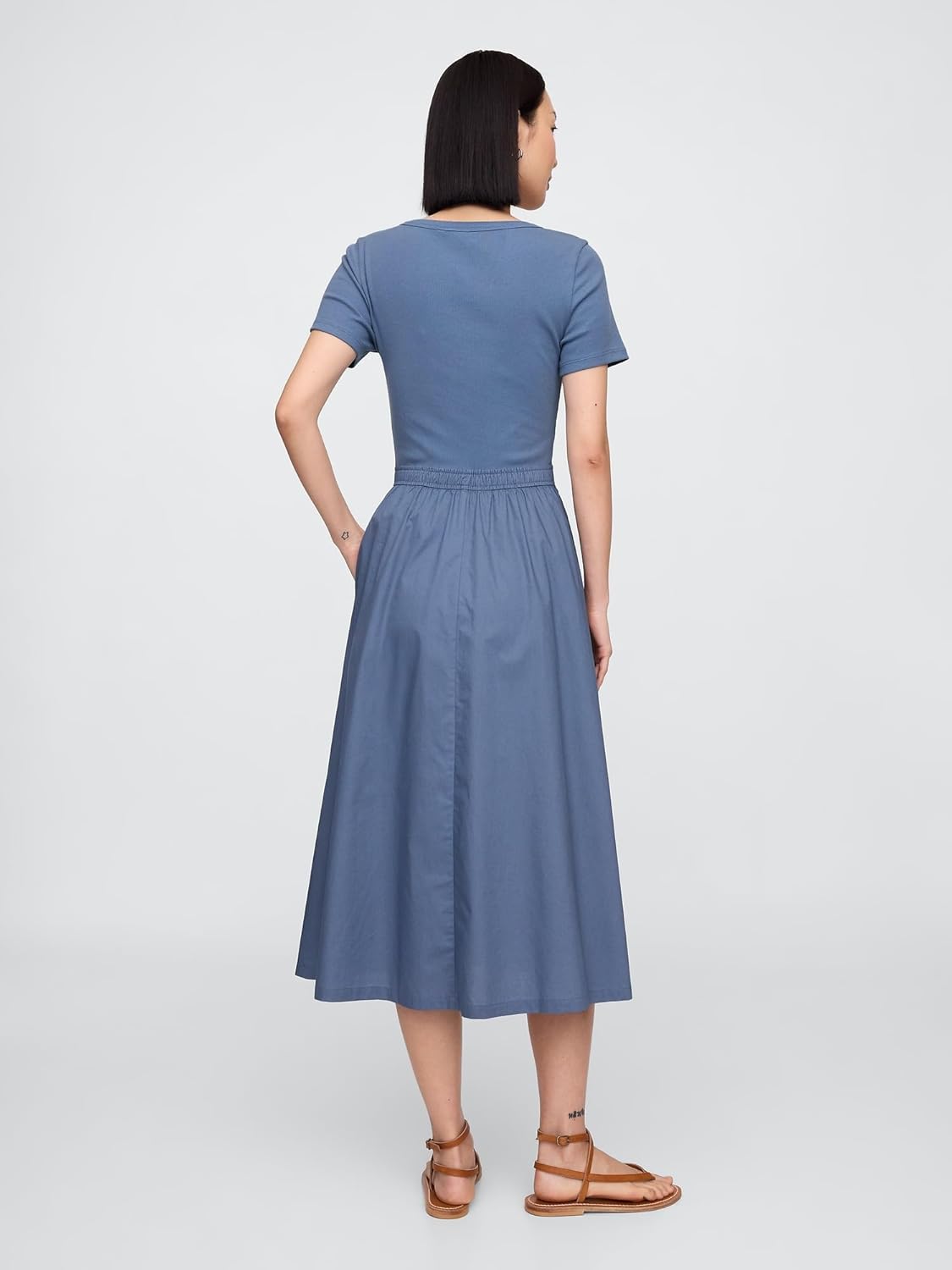 Gap Womens Scoop Neck Midi Dress - Image 2